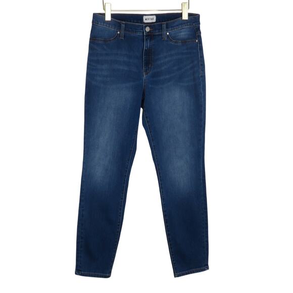 Meritage High Rise Dark Wash Skinny Jeans Size 31 High Waist - Picture 1 of 5